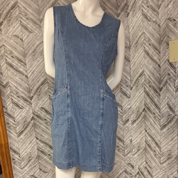 Et Vous Light vintage Blue Denim dress, size 10, knee length - Picture 4 of 10